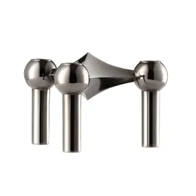 STOFF NAGEL candle holder black chrome