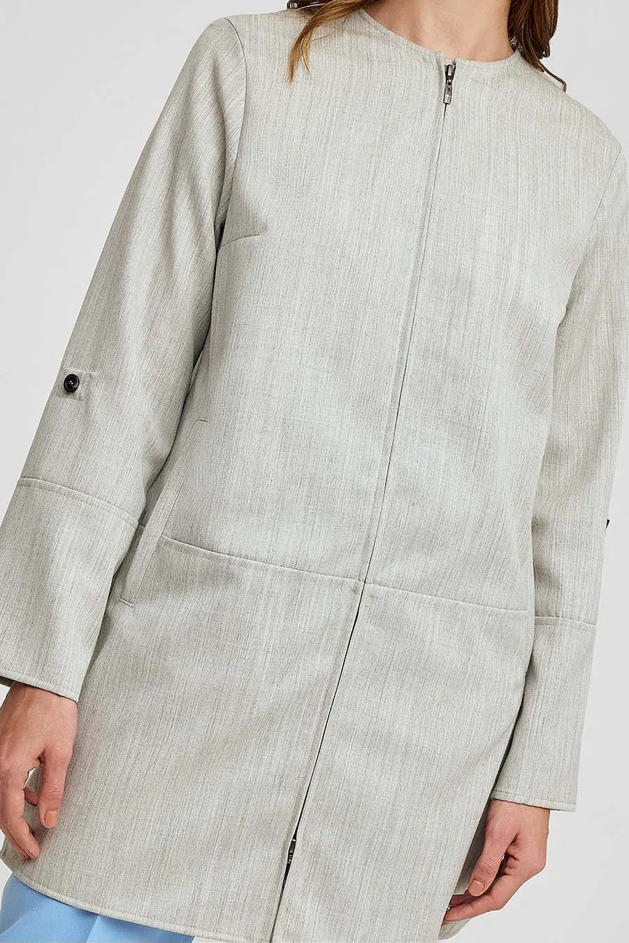 Window Coat Lana & Baby Alpaca Color Grey