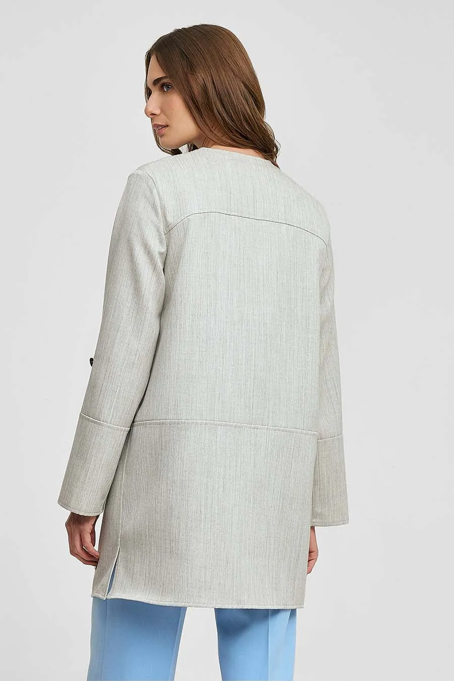 Window Coat Lana & Baby Alpaca Color Grey