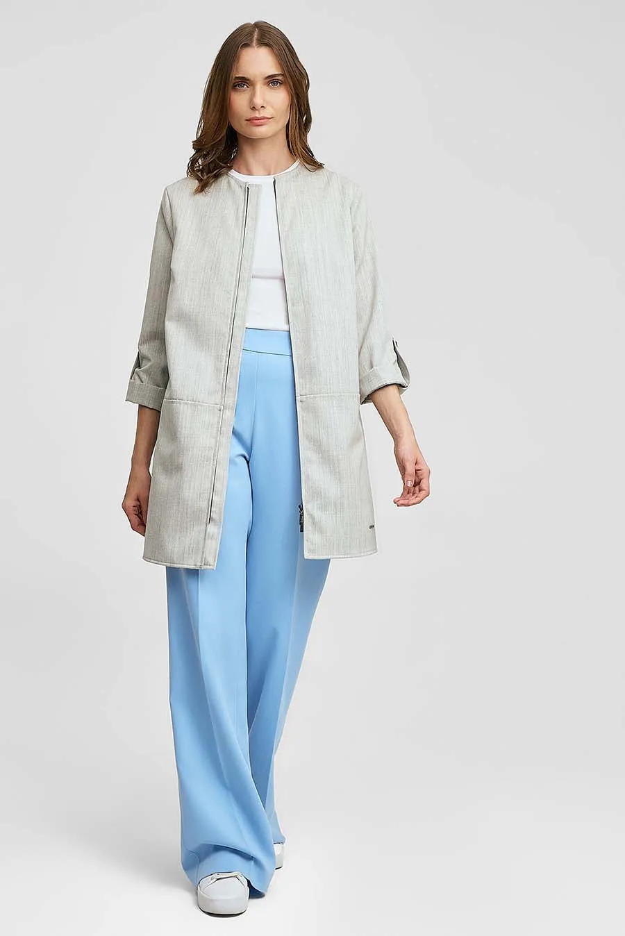 Window Coat Lana & Baby Alpaca Color Grey