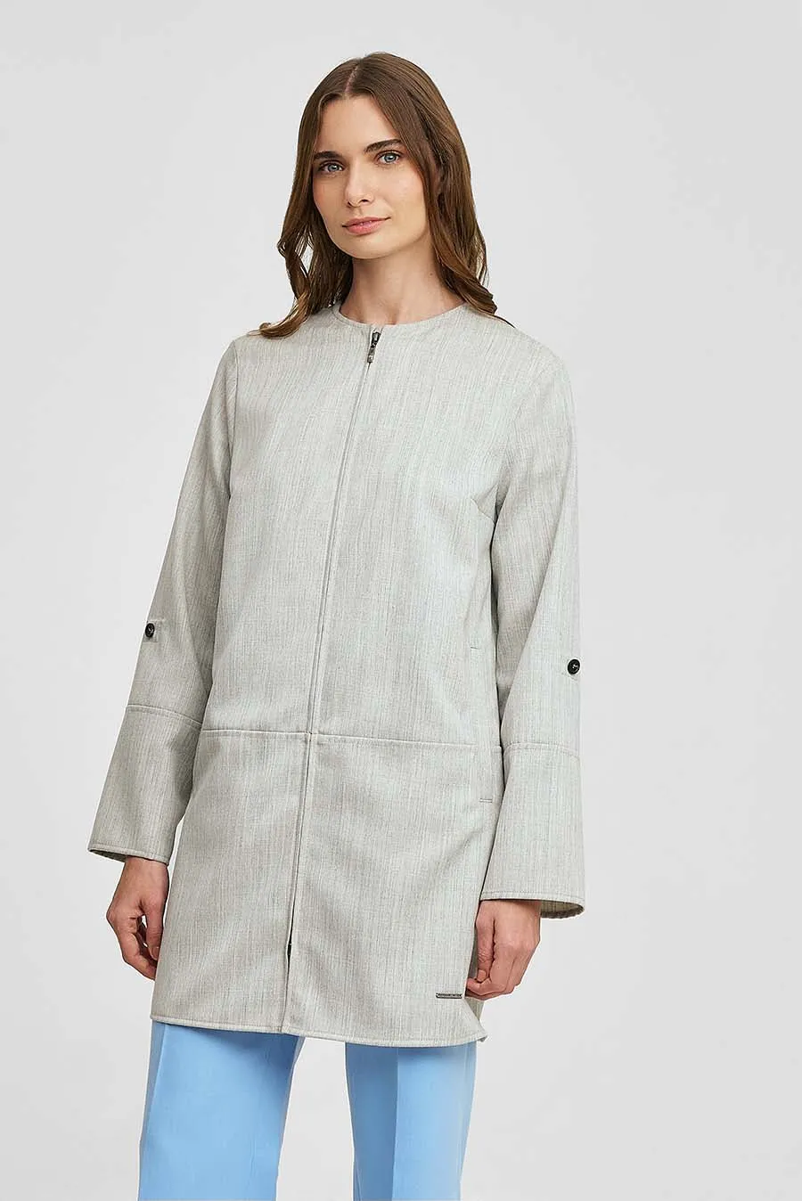 Window Coat Lana & Baby Alpaca Color Grey