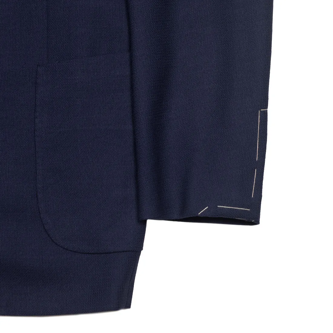 x Sartoria Carrara: Navy sport coat in Minnis Mock Leno 10/11oz
