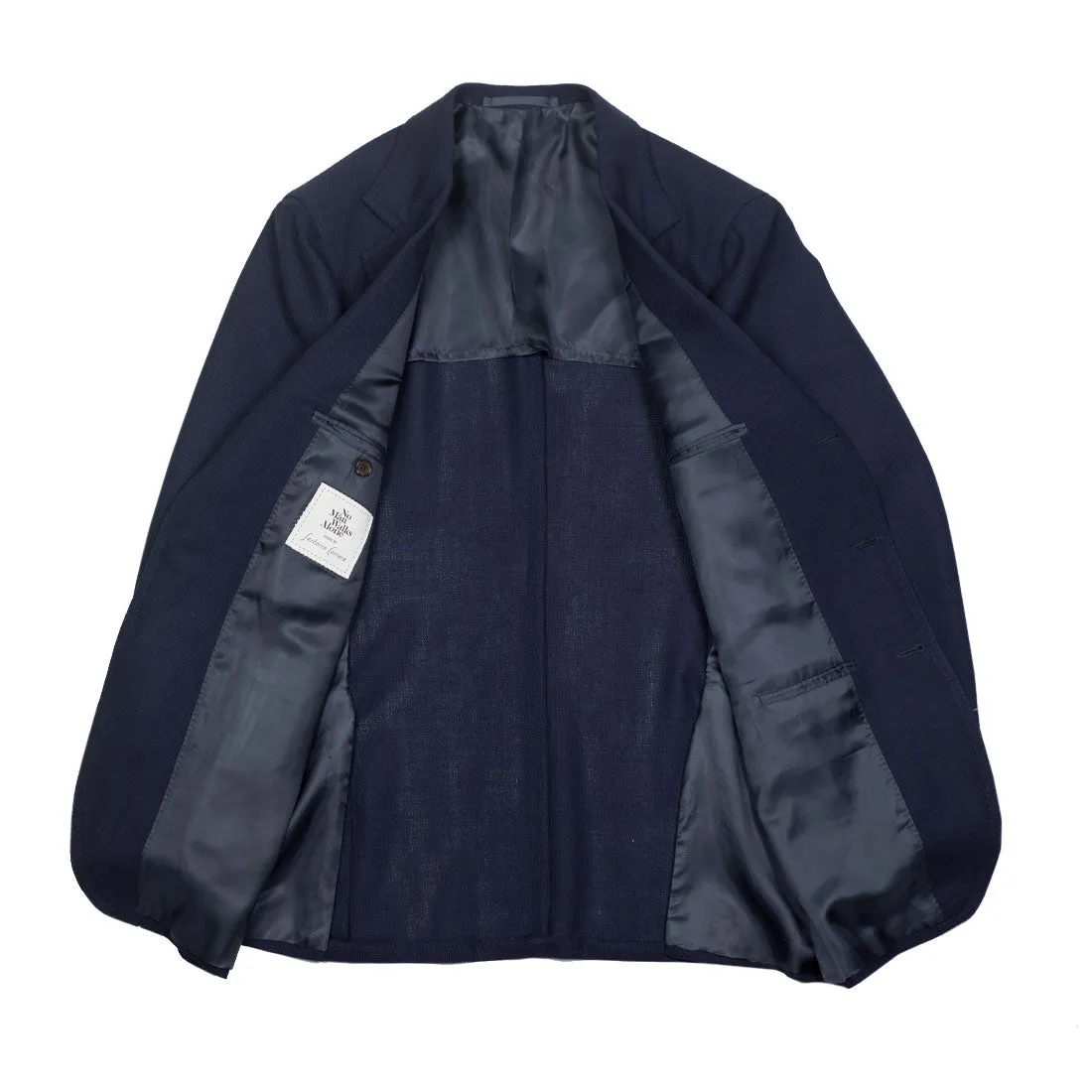 x Sartoria Carrara: Navy sport coat in Minnis Mock Leno 10/11oz