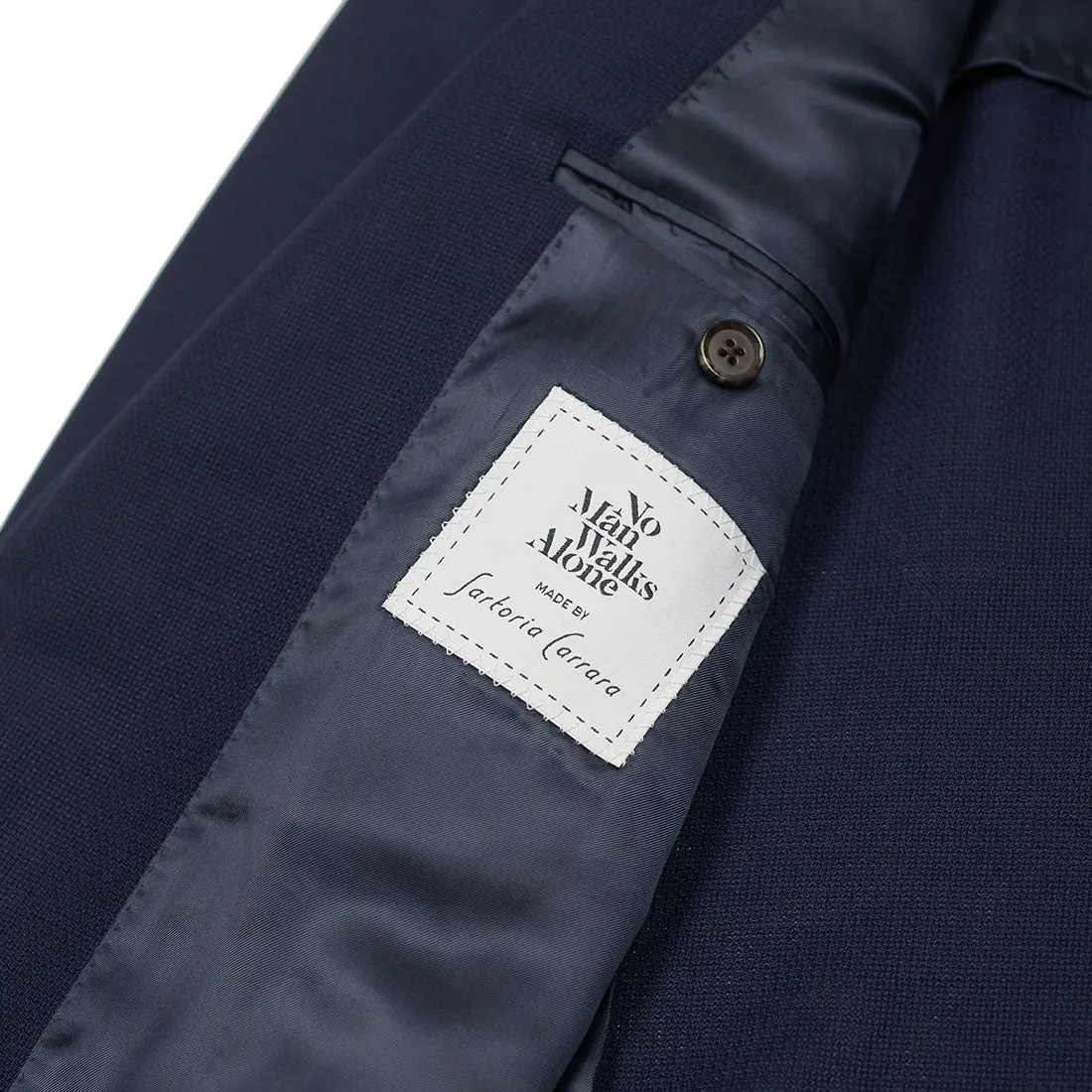 x Sartoria Carrara: Navy sport coat in Minnis Mock Leno 10/11oz