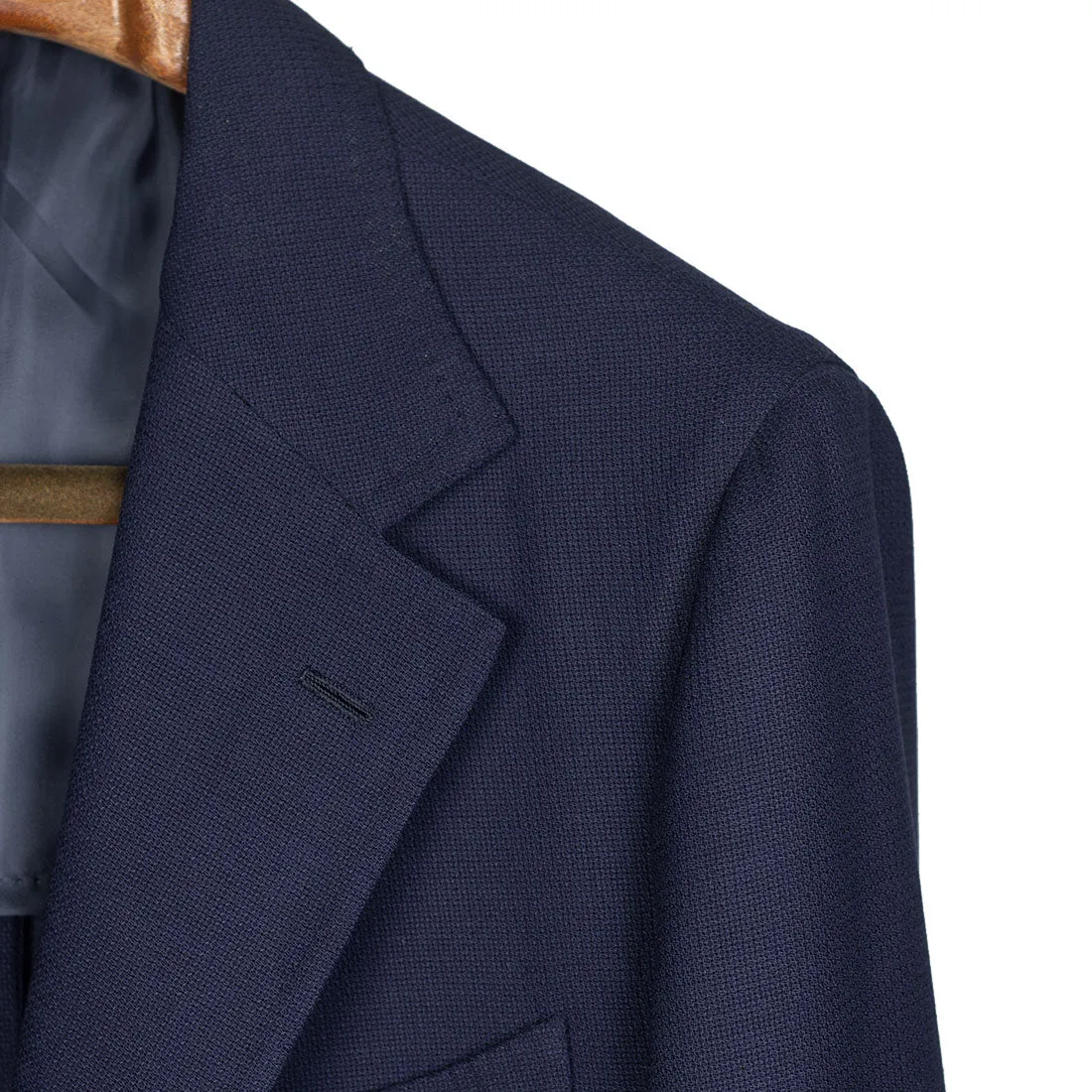 x Sartoria Carrara: Navy sport coat in Minnis Mock Leno 10/11oz